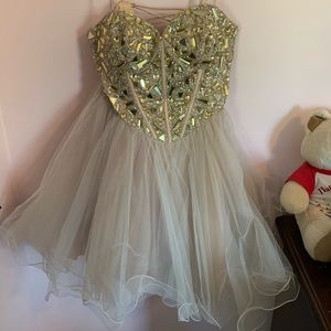 Sweet Sixteen Gold Party Dress
